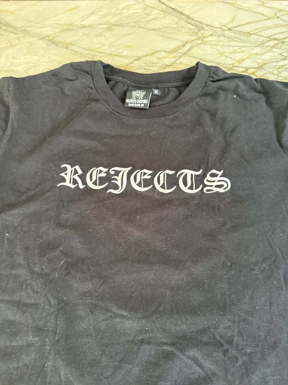 Rejects Clothing Gothic Script Jester Graphic Bla… - image 2